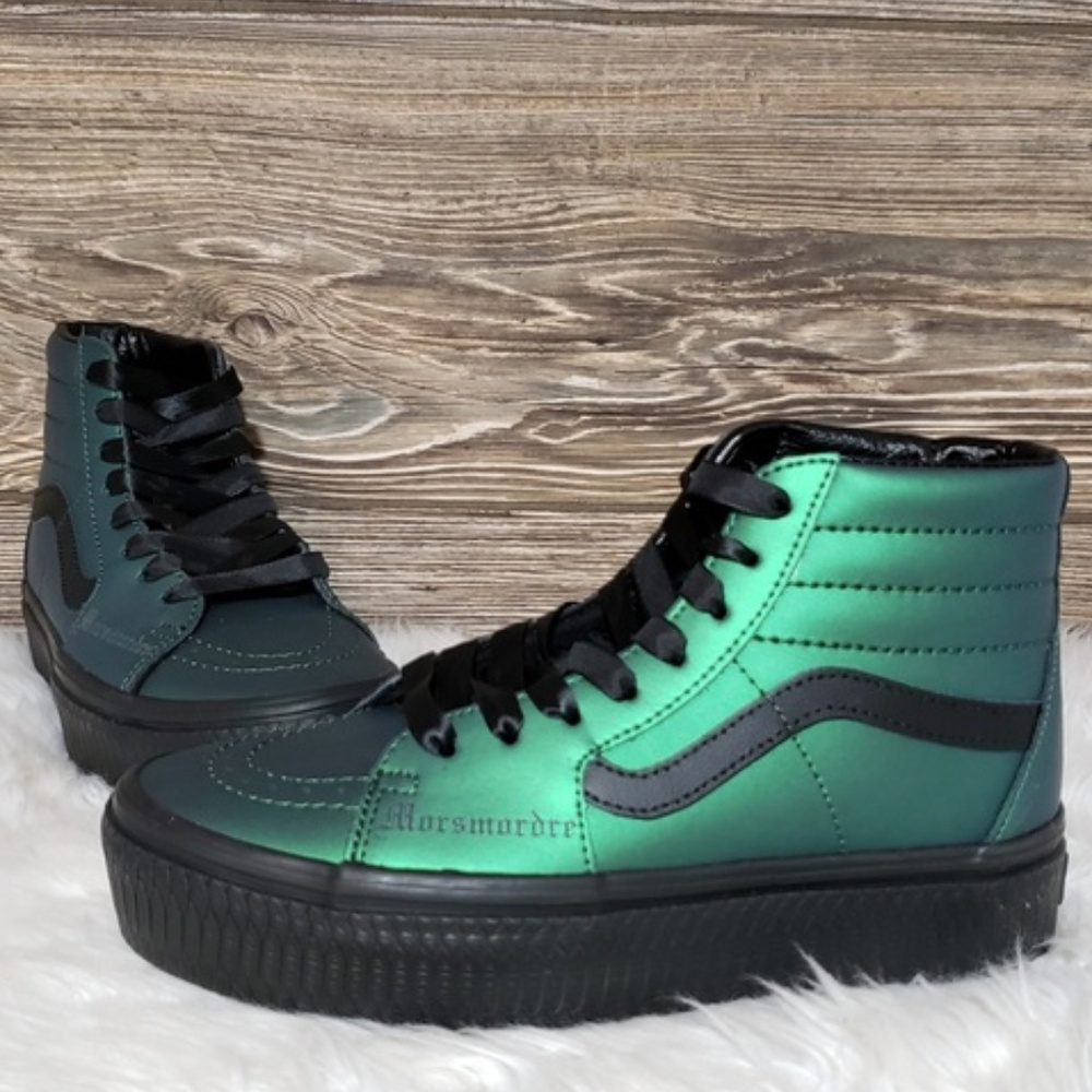 New Vans Harry Potter Dark Arts Green High Tops - Picture 2 of 8
